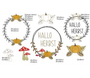 Stickserie - Herbstkranz